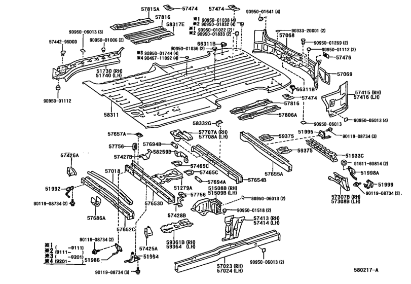 Rear Floor Panel & Rear Floor Member