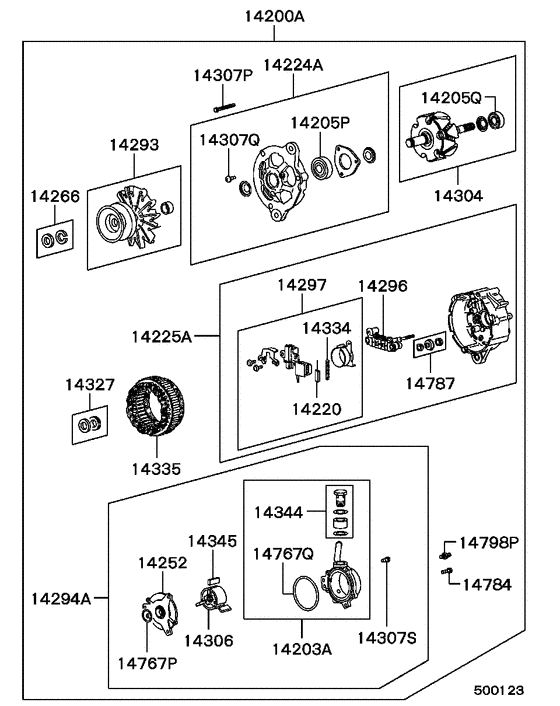 Alternator & vacuum pump
