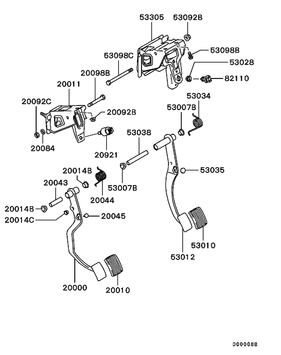Brake & clutch pedal