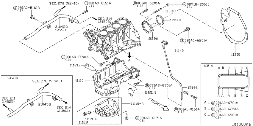 Cylinder block & oil pan