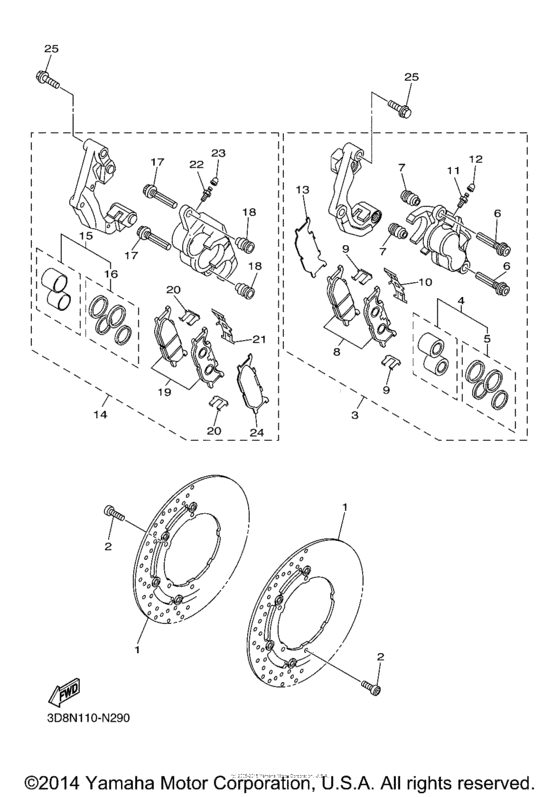 Front brake caliper