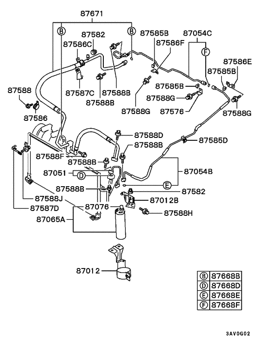 A/c condenser, piping