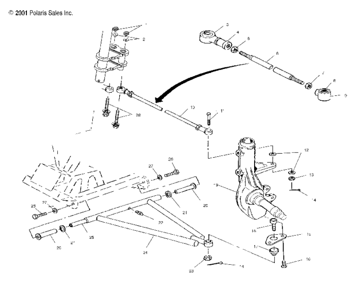 A-arm/strut mounting
