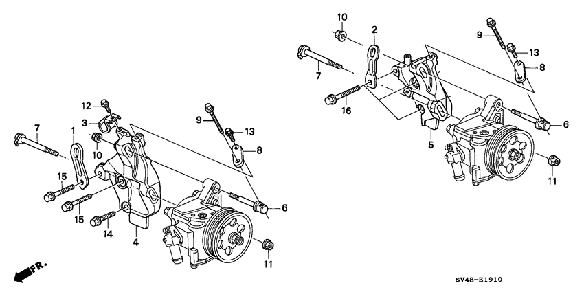 Power steering pump bracket