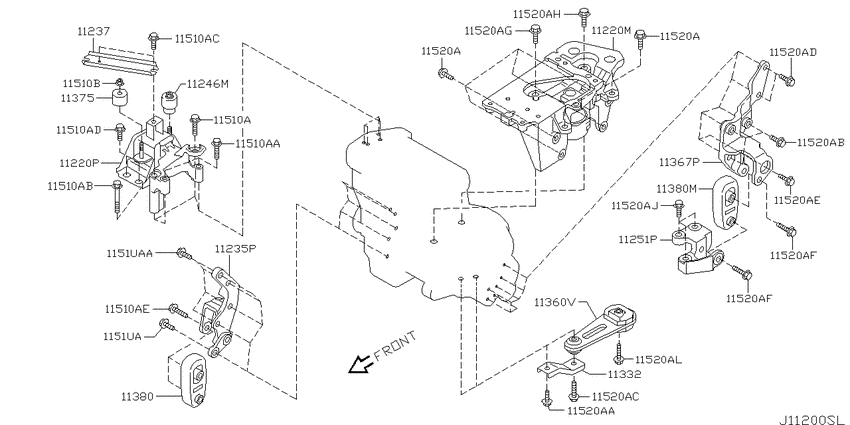 Engine & transmission   mounting