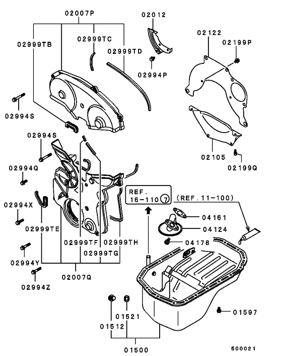 Cover,rear plate & oil pan