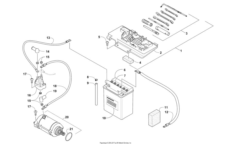 Battery And Starter Assembly