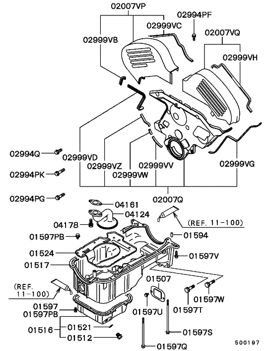 Cover,rear plate & oil pan