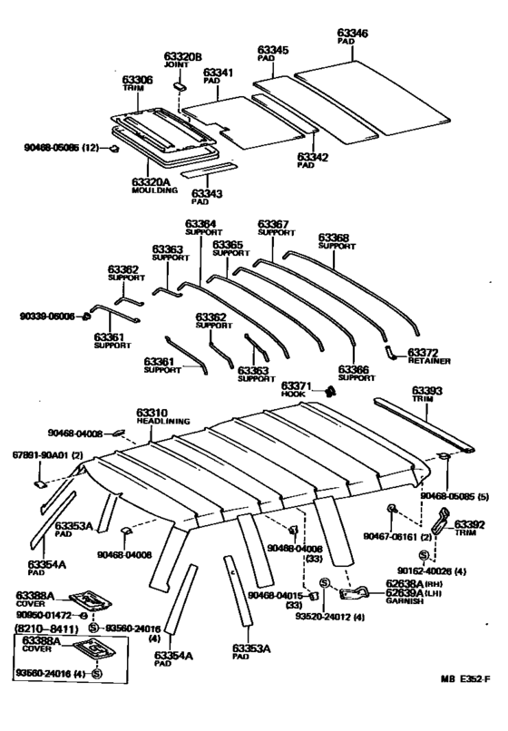 Roof Headlining & Silencer Pad