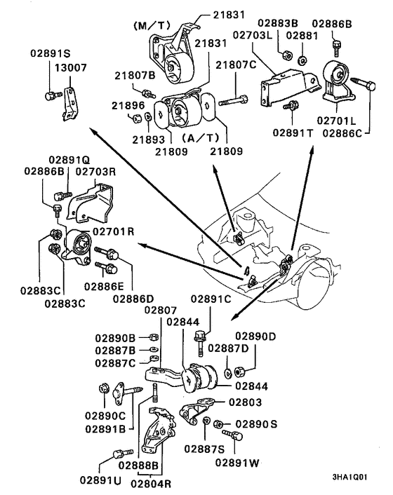 Engine mounting & support
