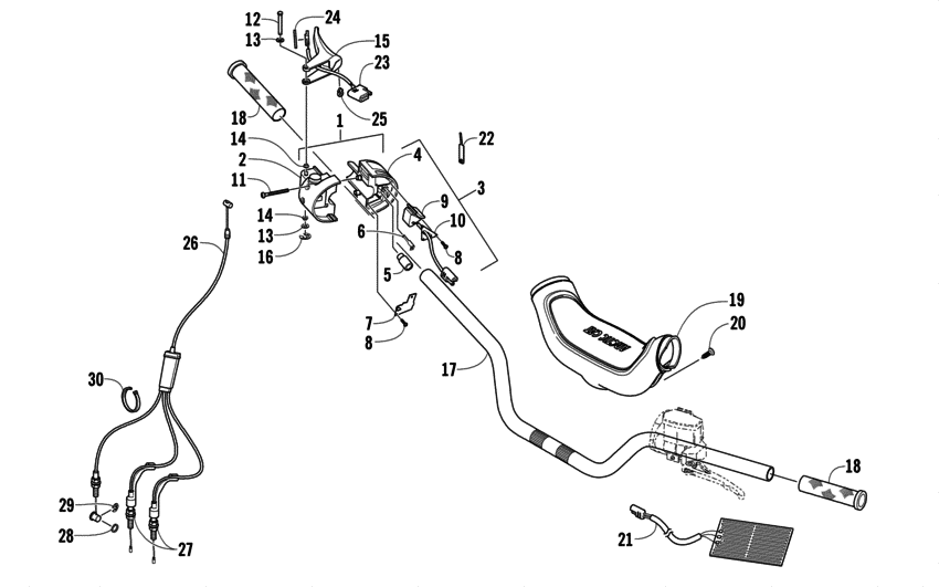 Handlebar and controls