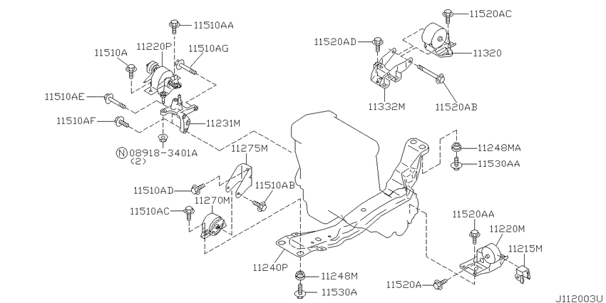 Engine & transmission   mounting