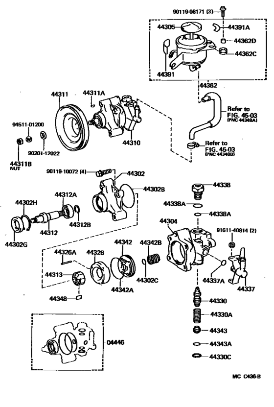 Vane Pump & Reservoir (Power Steering)