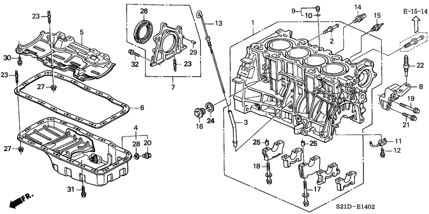 Cylinder block/oil pan