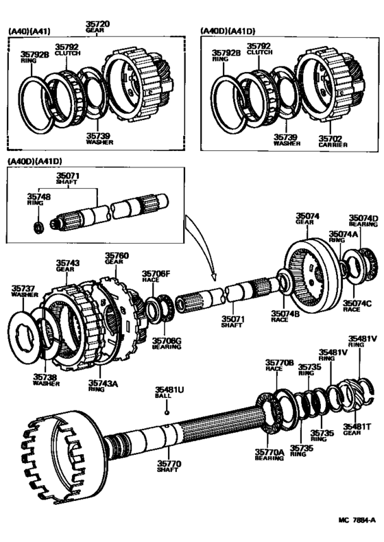 Planetary Gear, Reverse Piston & Counter Gear(Atm)