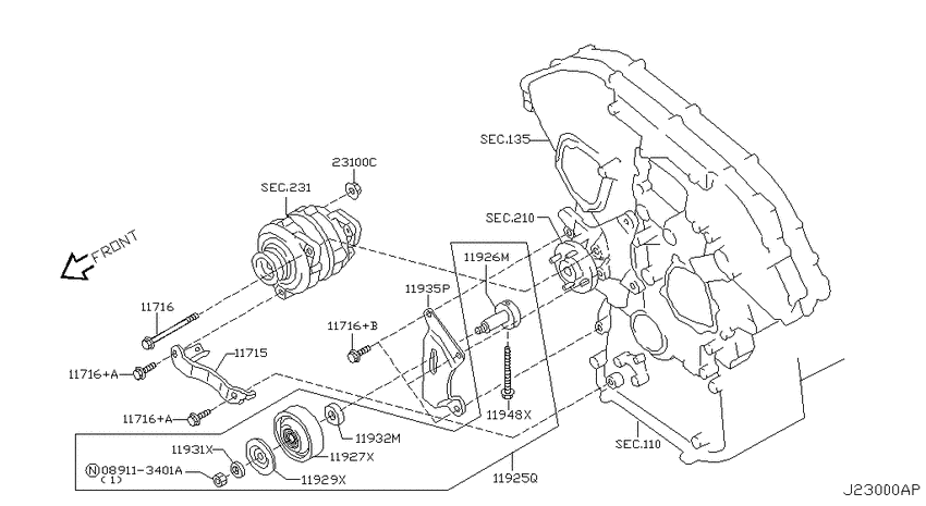 Alternator fitting