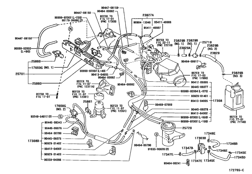 Vacuum Piping for 1998 - 2003 Toyota HARRIER MCU15 | Japan sales region ...