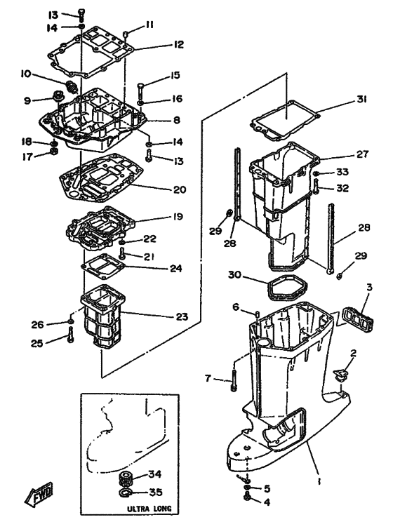 Upper casing