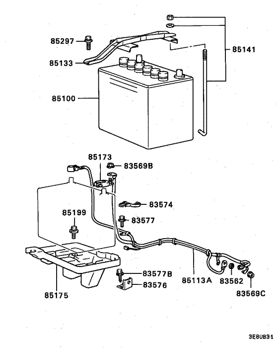 Battery cable & bracket