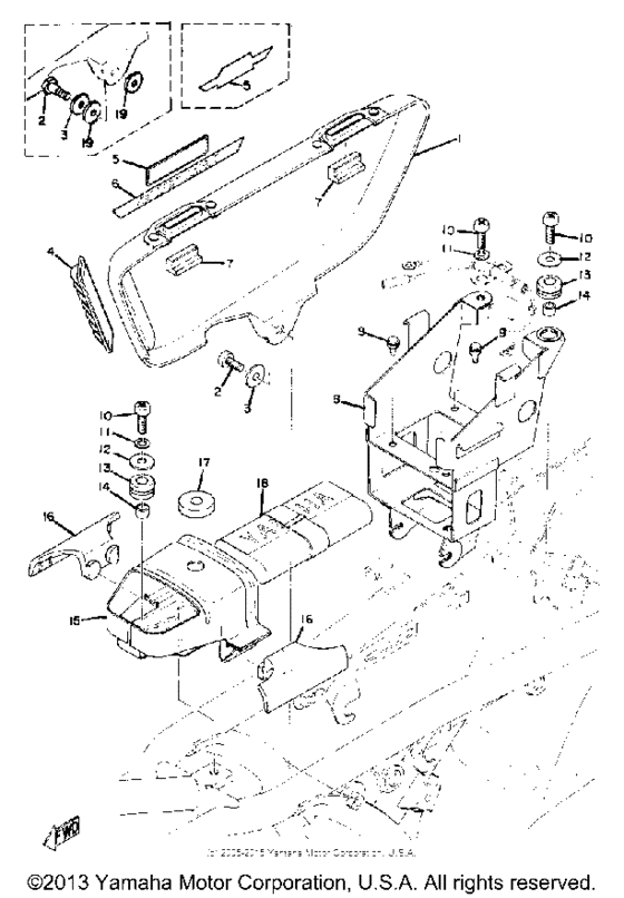 Side cover tool box battery box