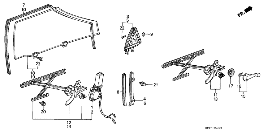 Door window/regulator