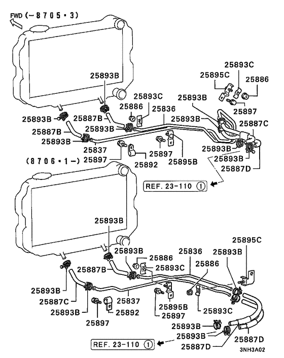 A/t oil cooler & tube