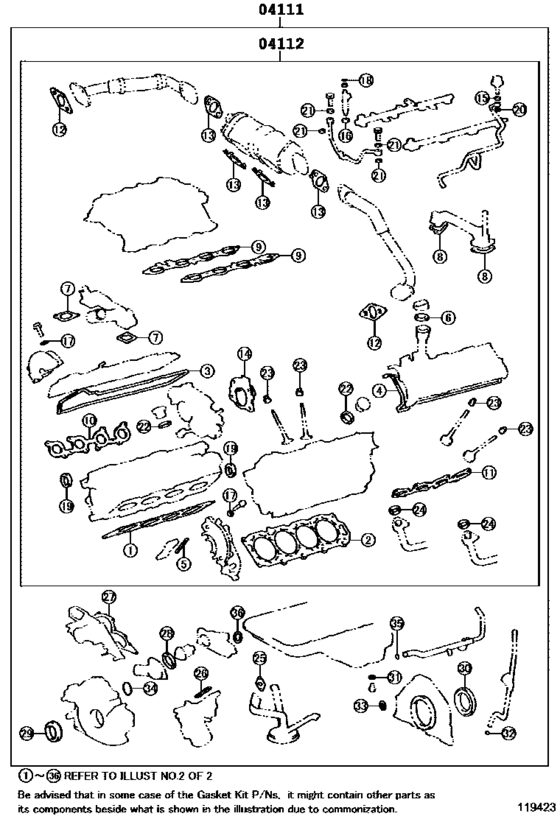 Engine Overhaul Gasket Kit