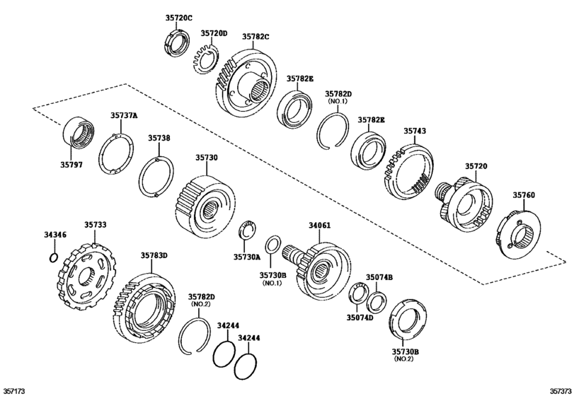 Planetary Gear, Reverse Piston & Counter Gear(Atm)