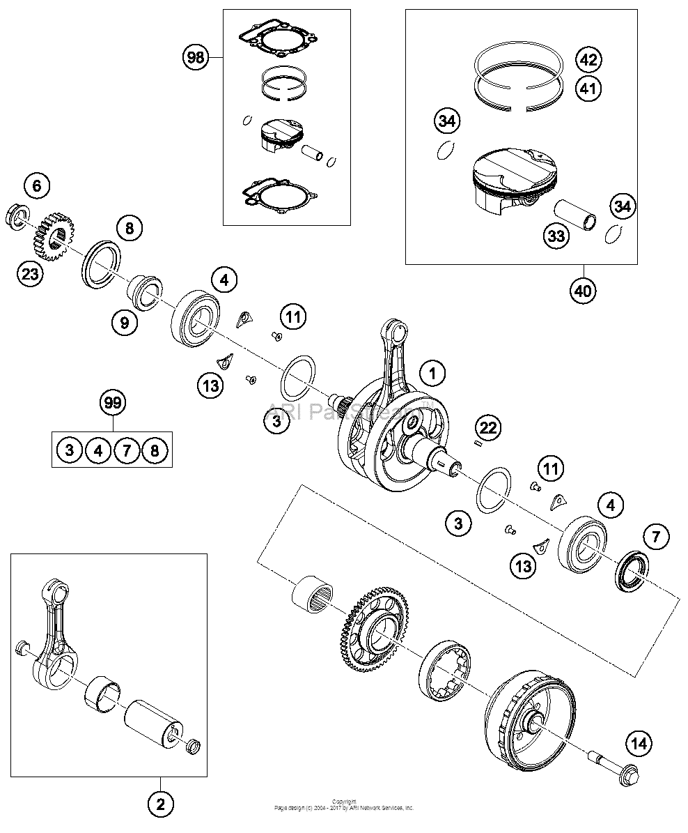 Crankshaft, Piston