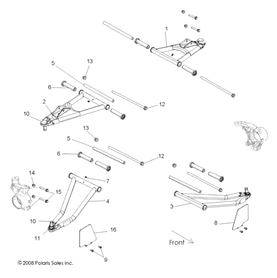 Suspension, front control arms