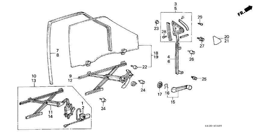Front door windows/ regulators