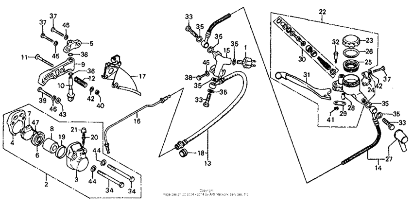 Front master cylinder + front brake caliper