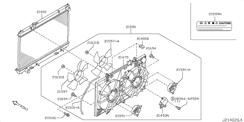 Radiator, shroud & fitting
