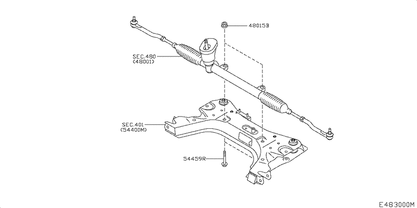 Steering gear mounting