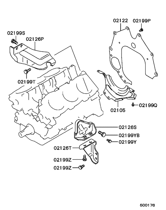 Cover,rear plate & oil pan