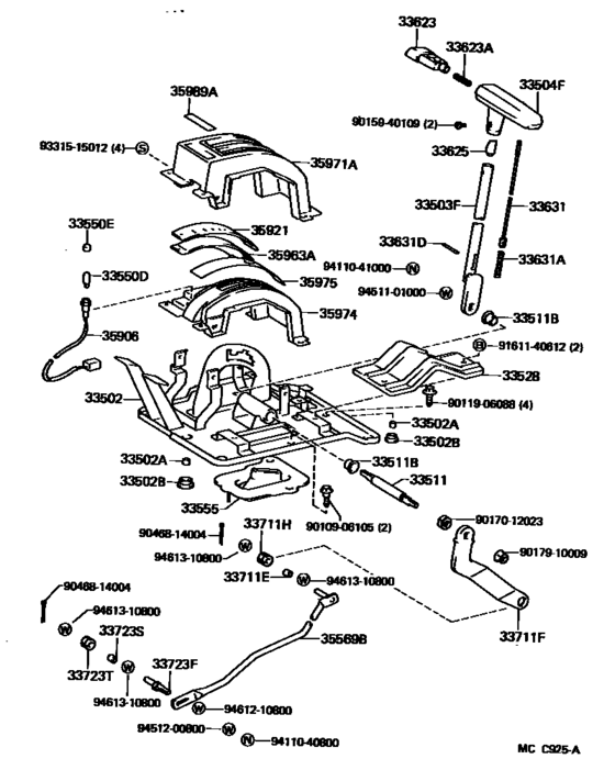 Shift Lever & Retainer for 1985 - 1990 Toyota LAND CRUISER BJ74 | Japan ...