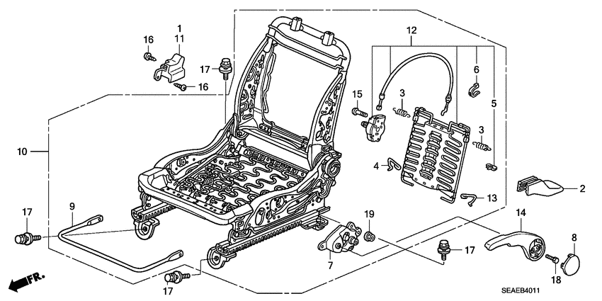 Front seat components