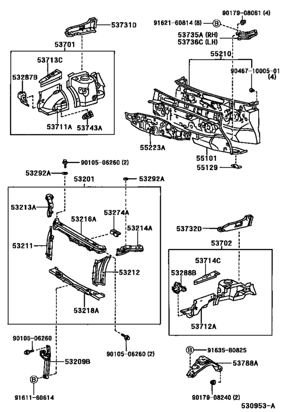 Front Fender Apron & Dash Panel