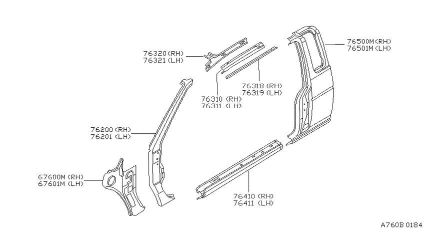 Body side panel