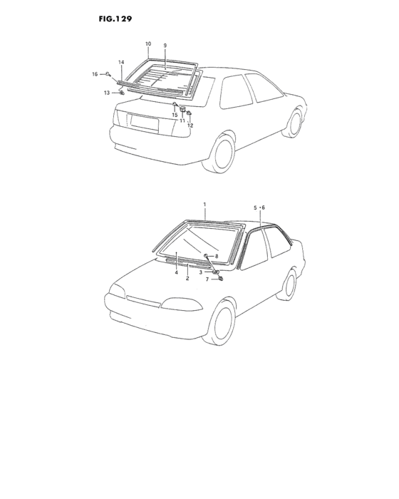 Front and back window glass