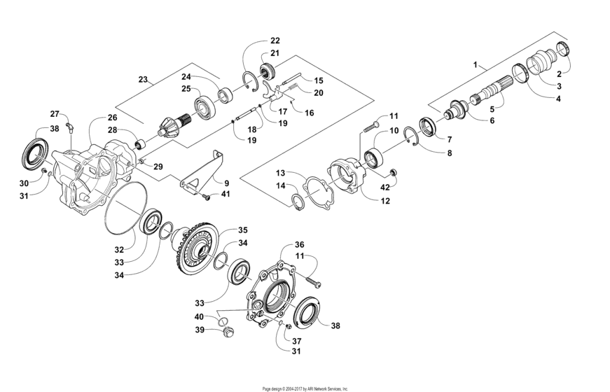 Front Drive Gearcase Assembly