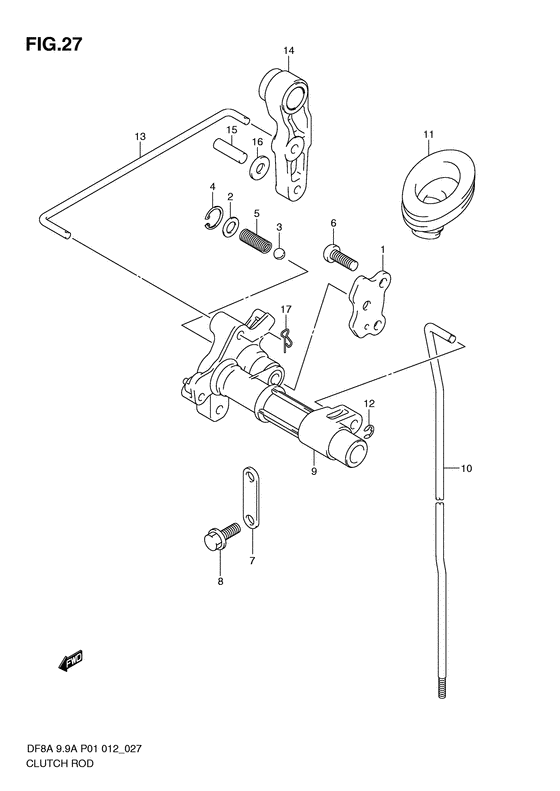 Clutch rod
