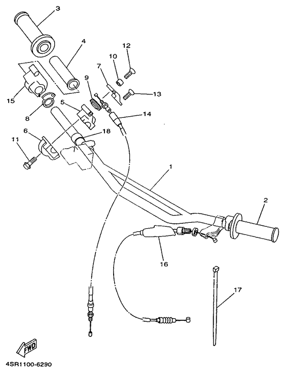 Steering handle & cable