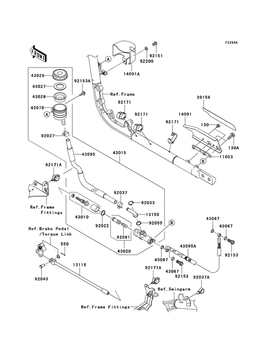 Rear master cylinder
