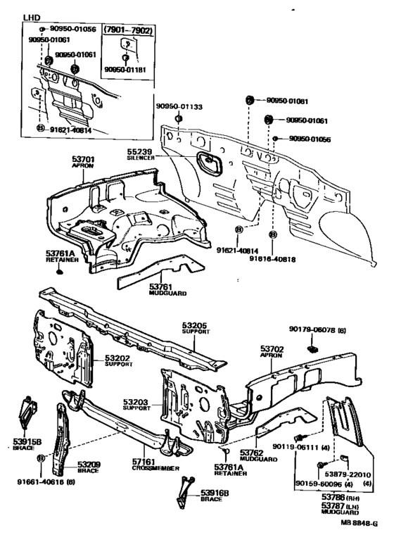 Front Fender Apron & Dash Panel