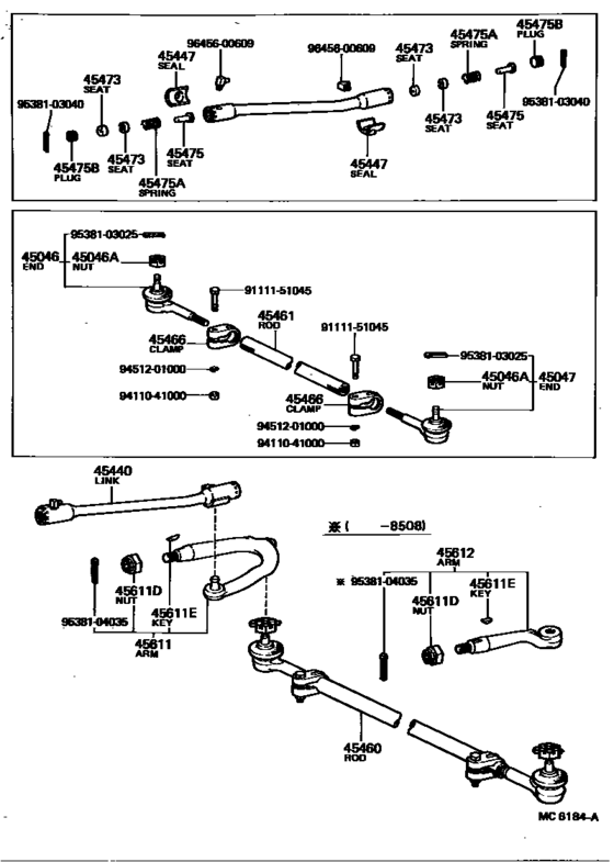 Front Steering Gear & Link