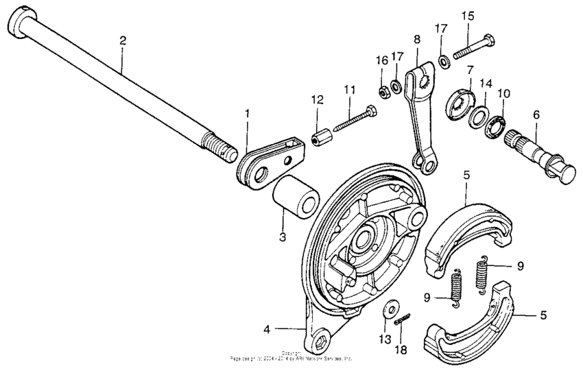 Rear brake panel