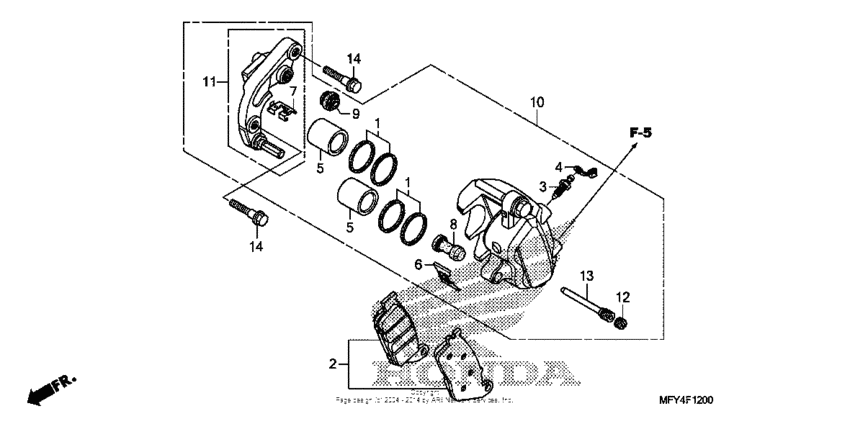 Front brake caliper