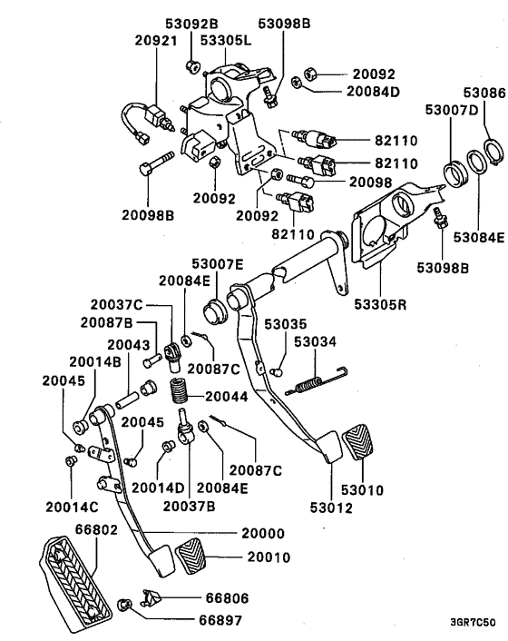 Brake & clutch pedal