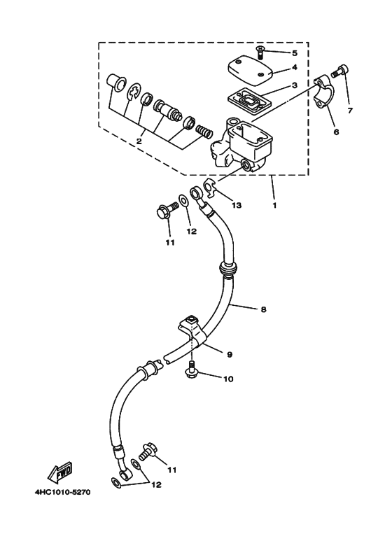Front master cylinder
